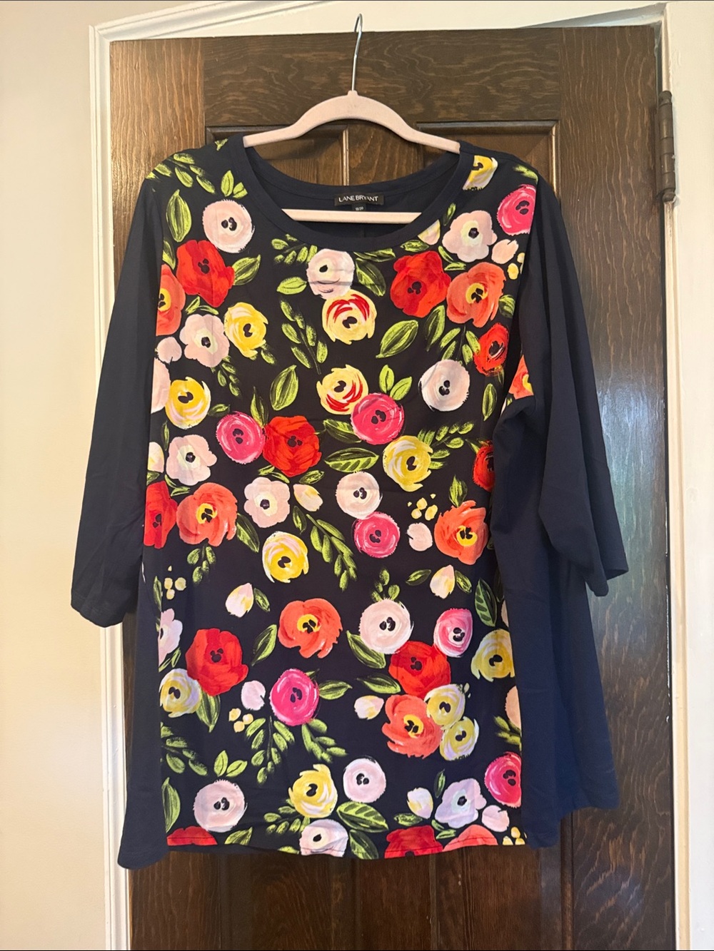 Lane Bryant Navy Crewneck Top